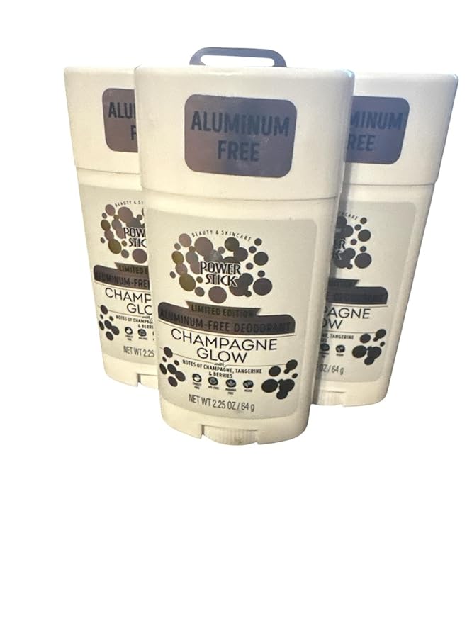 3pk Power Stick Aluminum-Free Women's Deodorant Champagne Glow Limited Edition