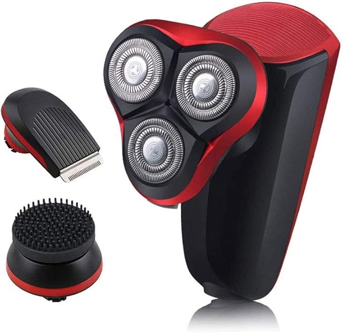 Electric ShaversUSB Rechargeable Wet/Dry Electric Shaver 3 in 1 Waterproof 3D Men Rotary Shaver Cordless Facial Cleaning Brush for Men Women