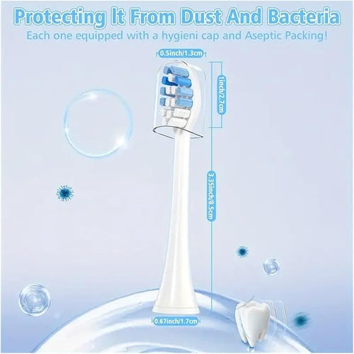 16Pcs Replacement Toothbrush HeadsCompatible for with Electric Brush Head 4100 6500 6100 7500 5300 1100(16pcs Blue)