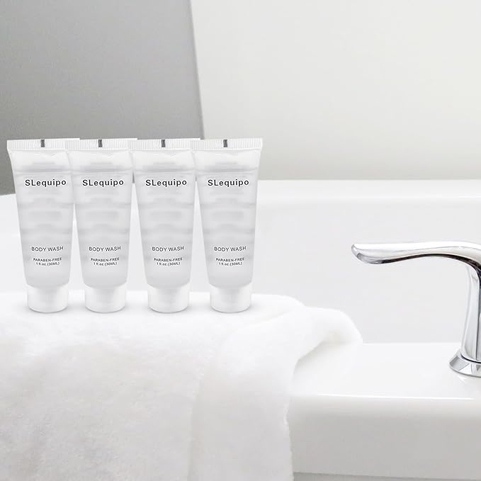 Travel Size Body Wash (1 fl oz 100 Pack) Refreshing Hotel Body Wash Mini and Small Size Guest Hotel Toiletries in Bulk