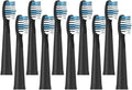 Replacement Brush HeadsCompatible for Seago Electric Toothbrushes E1-9/SG2303/SG575 Vacuum Packing(10pcs Black)