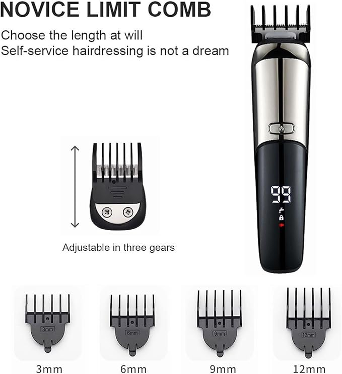 BAHREL Beard Trimmer for Men Electric Razor for Men Cordless Hair Clipper Shaving Kit for Mustache Body Nose Ear Hair Facial Men's Hair Clippers Electric Razor