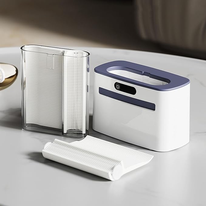 KYOFIS Smart Touchless Floss Pick Dispenser with Sensor Rechargeable Refillable Holder Touchless Dental Care Solution with 500 Count Flossers(Gold)