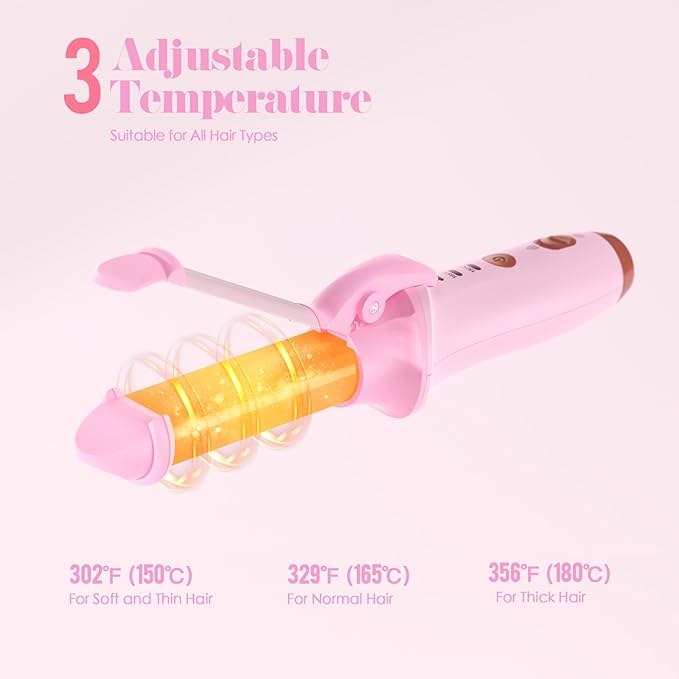 Bestauty Small Cordless Curling Iron 1 inch Mini Dual Purpose Curling/Flat Iron - Hair Straightener and Curler 2 in 1 Rechargeable Wireless Travel Hair Curling Iron for Short Hair (Pink)