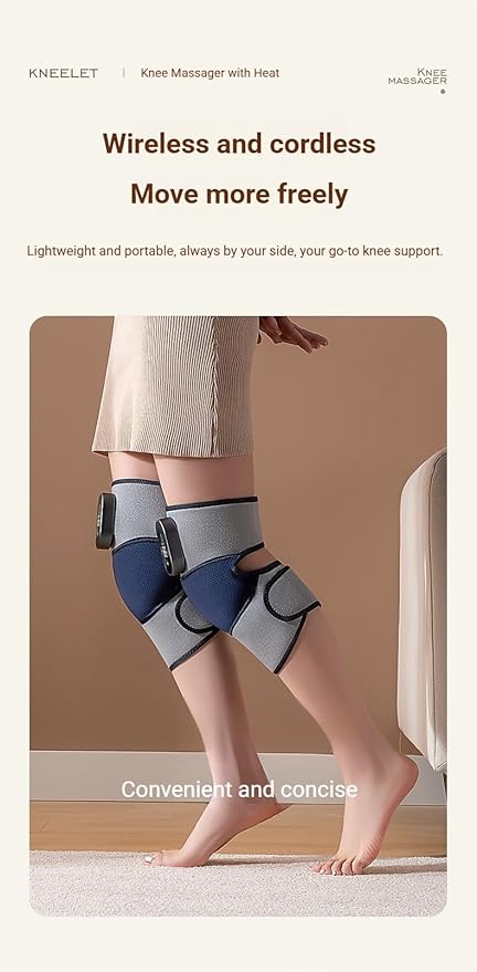 Heated Knee Pads Adjustable Heating and Vibration Massager Vibration hot Compress Shoulder and Elbow Massage Device for Arthritis and Knee Pain Relief Knee Pads as Gifts for Parents