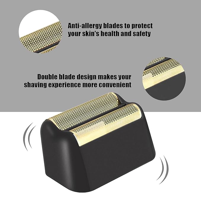 For wahl Shaver Foil ReplacementProfessional 5 Star Series Finale Shaver Super Close Replacement Foil #7043-100#7043-100 Compatible with wahl Shaver Foil Replacement Heads (4PCS/Black)