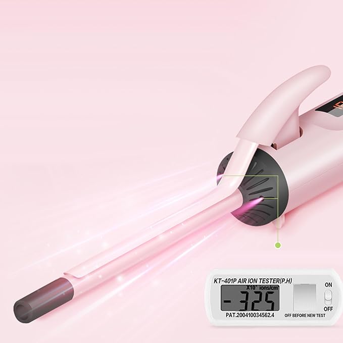 fosa 9mm Thin Curling Wand Hair Curler Mini Hair Curler Skinny 3/8 Inch Curling Iron Quick Heat 2 Temp Settings Auto Shut Off for Short Long Hair Styling (US Plug)