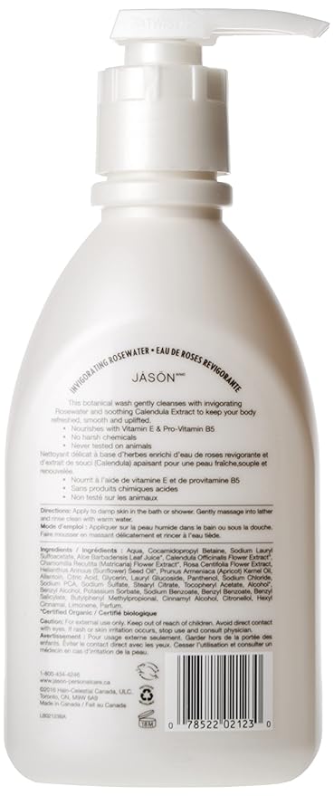 Jason Shower Body Wash Rosewater 30 Fl Oz (Pack of 2)