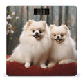 Short Haired Pomeranian Dog Bathroom Scale Large LCD Backlight Display Digital Scale Rounded Corners Body Scales Automatic Power On/Off Bathroom Scales for Home Bedrooms