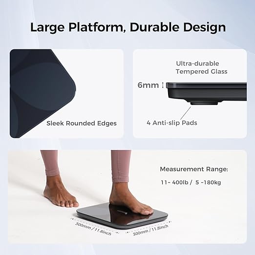 Yunmai Smart Scale with BMI Body Fat Muscle Mass Body Weight Body Fat Scale 13 Body Composition Scale Accurate Digital Bathroom Scale Bluetooth Apple Health Compatible Rechargeable 400lb