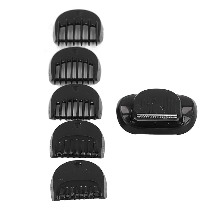 Beard Trimmer Head Replacement Series 5/6/7 Replacement Beard Trimmer Guards with 5 Guards Combs Compatible with 5018s 5020s 5035s 5049cs 6020s 6040cs 7020s 7025s