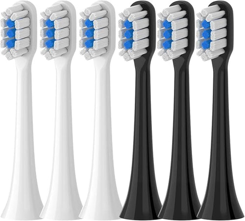 12PCS Replacement Brush HeadsCompatible for Xiaomi Mijia T301 T302 T501 /501CSonic Electric Toothbrush Head(T301-302-BK-12Pcs)