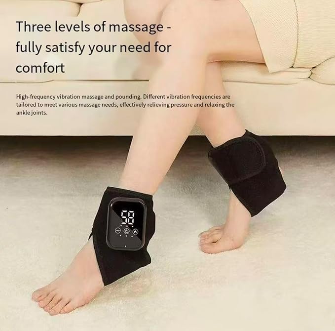 2PCS Wireless Foot Massager Updated with Three Types of Heating Three in one Vibration Heating to Promote Blood Circulation Used for Home/Office/Travel Wireless Portable Foot Massager (Black)