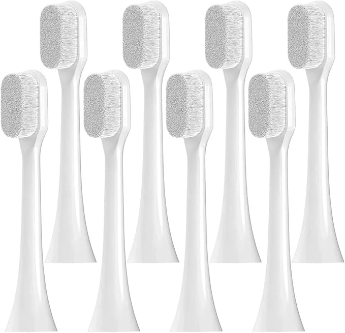 8-12pcs Toothbrush Replacement HeadsCompatible for Sonicare Soft Nano Bristles Brush(8 Pcs)