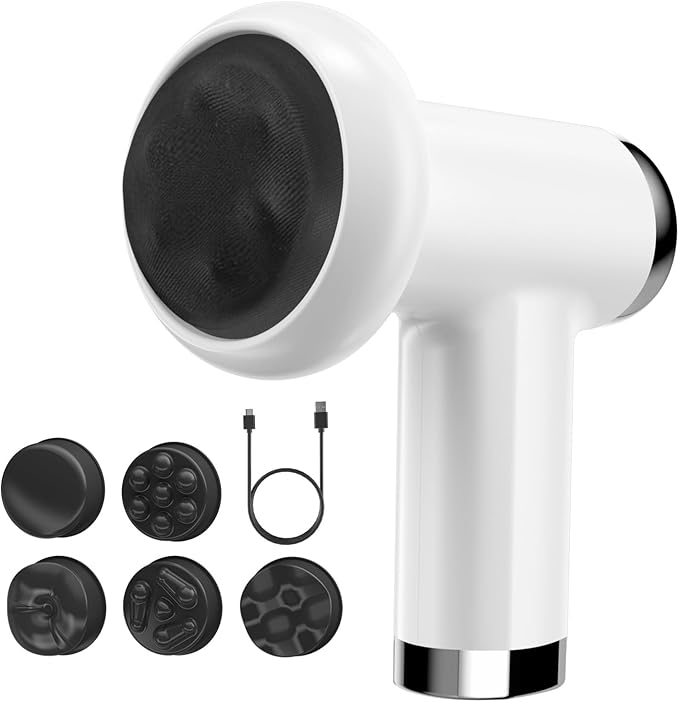 Anti Cellulite Massage Tool Body Sculpting Machine for Women Lymphatic Drainage Device with Lipo Roller Handheld Home Use for Belly Fat Stomach Thighs &amp Buttocks Sculpting (White)