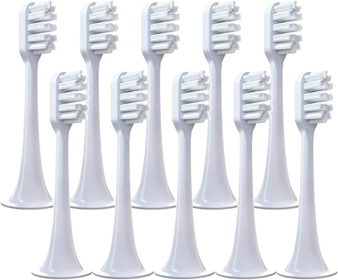 Replacement Toothbrush Heads Compatible for Xiaomi T300 T500 Electric Teeth Brush Teethbrush(10 White Soft)