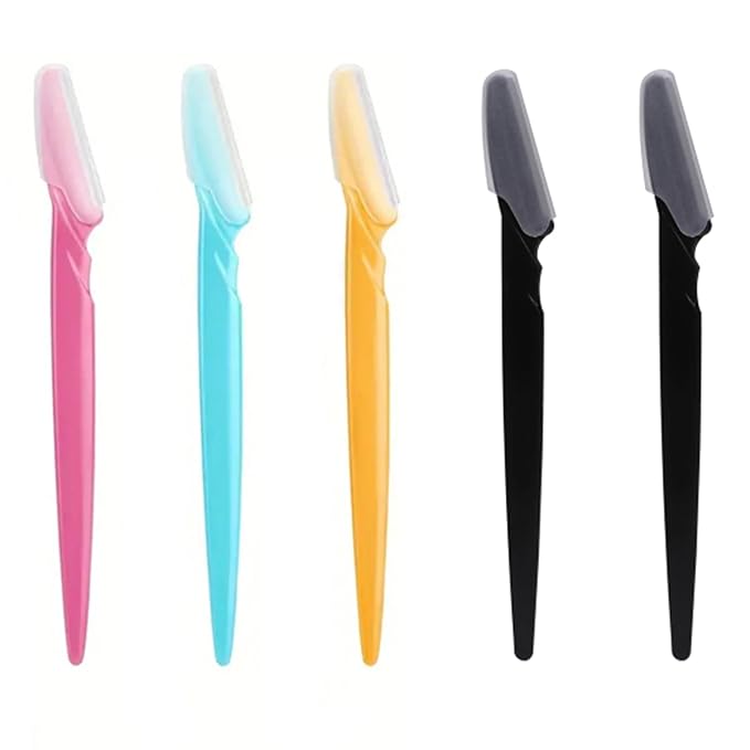 40 Pcs Disposable Eyebrow &amp Facial Razors for Women and Men Stainless Steel Precision Blades with Protective Cover Hair Removal &amp Grooming Tool Set