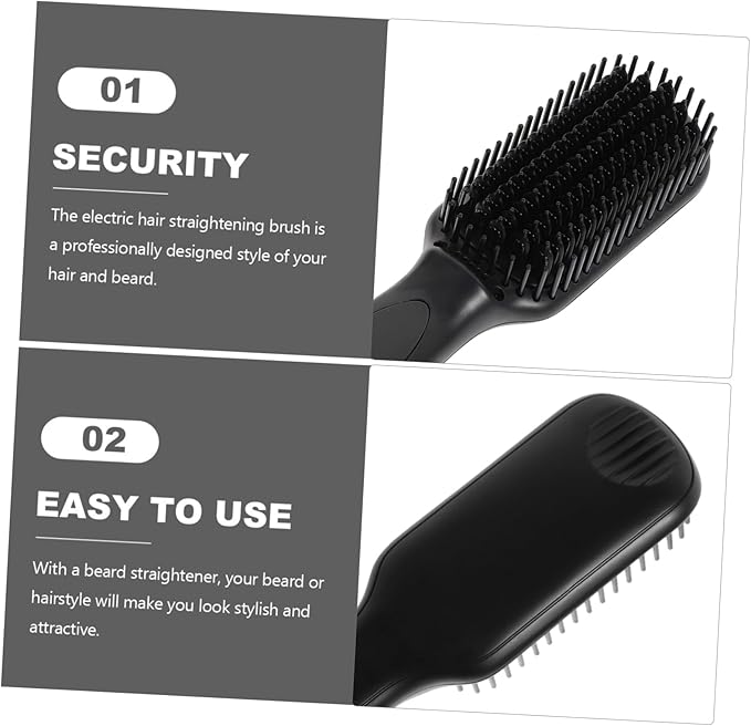 LIFKOME Hair Straightening Brush Hair Styler for Women Men Electric Comb Heat Resistant Temperature Settings
