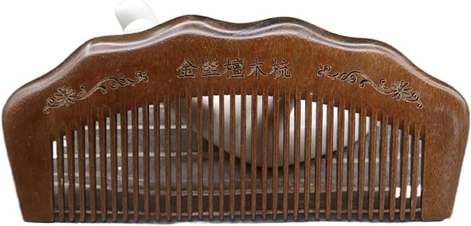 金丝绿檀木梳子家用长柄雕花男女梳经络檀木梳子 HomeOffice Body Electric Massagers