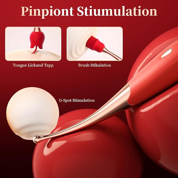 Portable Vibrating Massager -Clitioral Sucker Relaxes Muscles Heating Modes Viboators Toy Couples- for Body and Back Foot Silent Personal for Sports Massage Adult Tools Relaxation PWn4 (red)