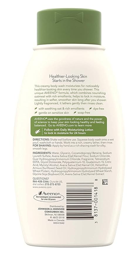 Aveeno Body Wash Daily Moisturizing 12 Ounce (354ml) (Pack of 2)