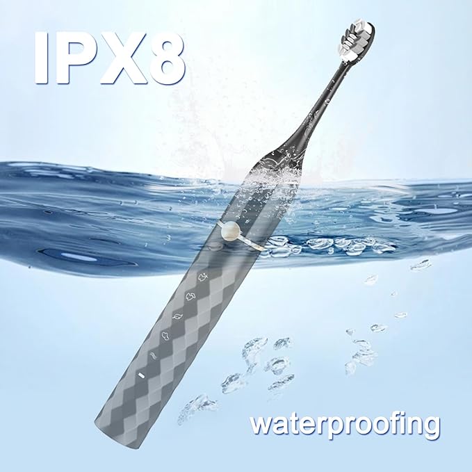 Water flosser+Electric Toothbrush Combination Set -5-Speed Sonic Electric Toothbrush 4-Speed Portable Water flosser Super Waterproof a Great Gift for Friends (Blue)