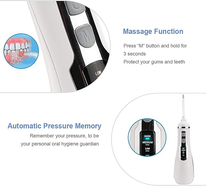 Cordless Water Flosser 200ml Cordless Portable Electric Water Flosser with 3 Modes and 4 Jet Tips Ipx7 Waterproof USB Rechargeable for Travel (Color : Black)