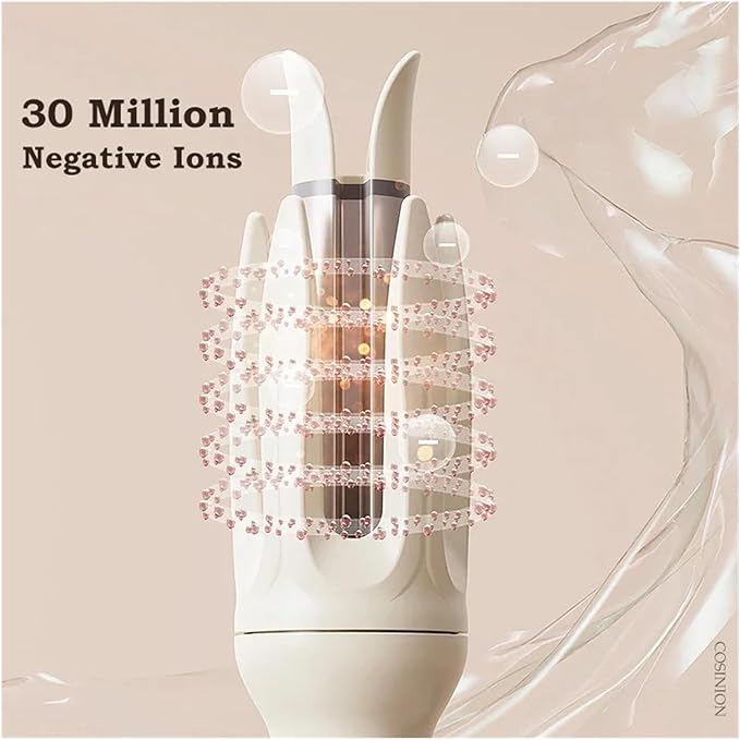 Automatic Negative Ions Hair Curler - 28mm Electric Ceramic Rotating Curling Iron for Beautiful Waves(EAU)