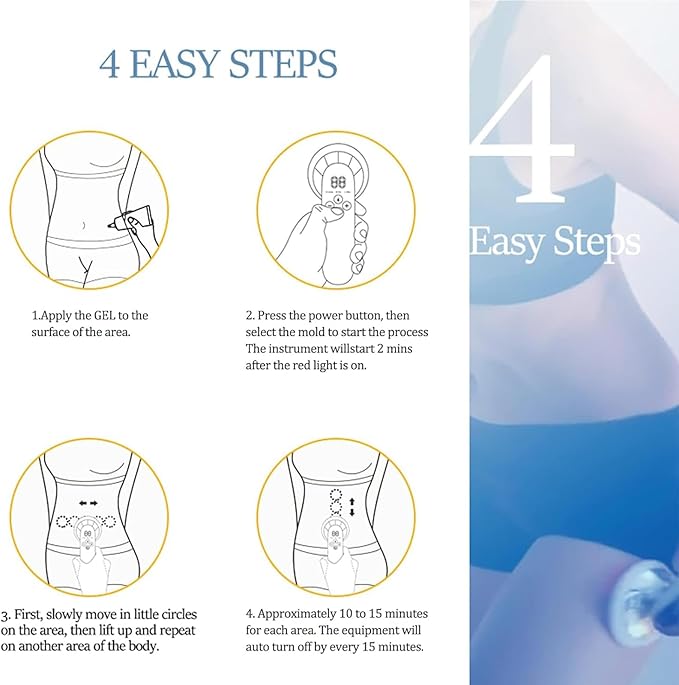 Cellulite Massager Tool - Body Sculpting Machine Handheld Massage Cellulite Remove Suitable for Arms Back Buttocks Belly Legs Ideal Gift for Mom Man Women (White)