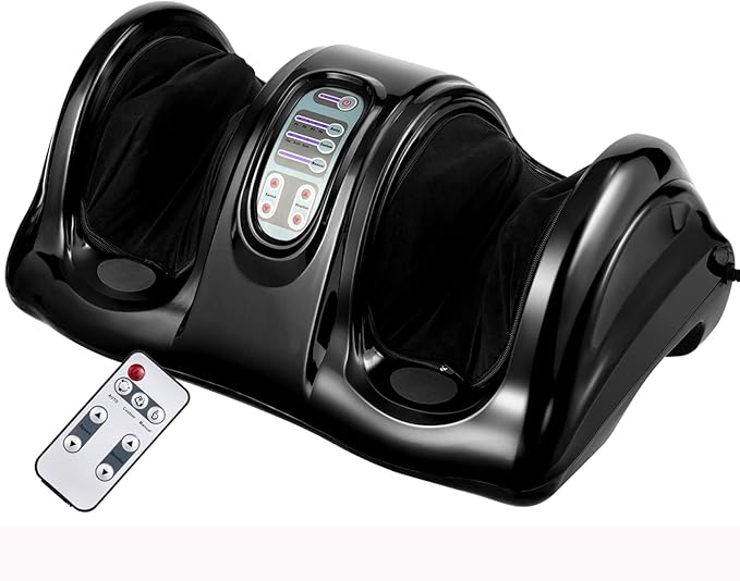 Giantex Shiatsu Foot Massager Machine for Feet Leg Calf Ankle Relieve Pain Spa Gift Deep Kneading Rolling Massage Electric Shiatsu Foot Massager w/Remote 4 Modes Black
