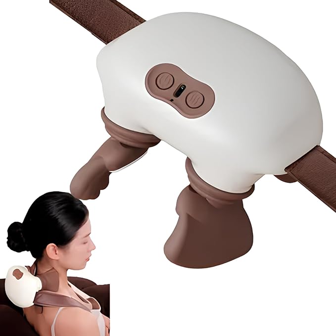 Neck Massager for Pain Relief Deep Tissue Neck and Shoulder Massager with Heat Shiatsu Simulates Hand Massager Gifts for Women Men Mom and Dad