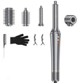 5 in 1 Hot Air Styler Wrap for Women - High-Speed Frizz-Free Hair Dryer Brush Ion Fast Drying Auto Wrap Cruler No Heat Damage Air Styler Wrap - Curl Volumize Straighten Gray