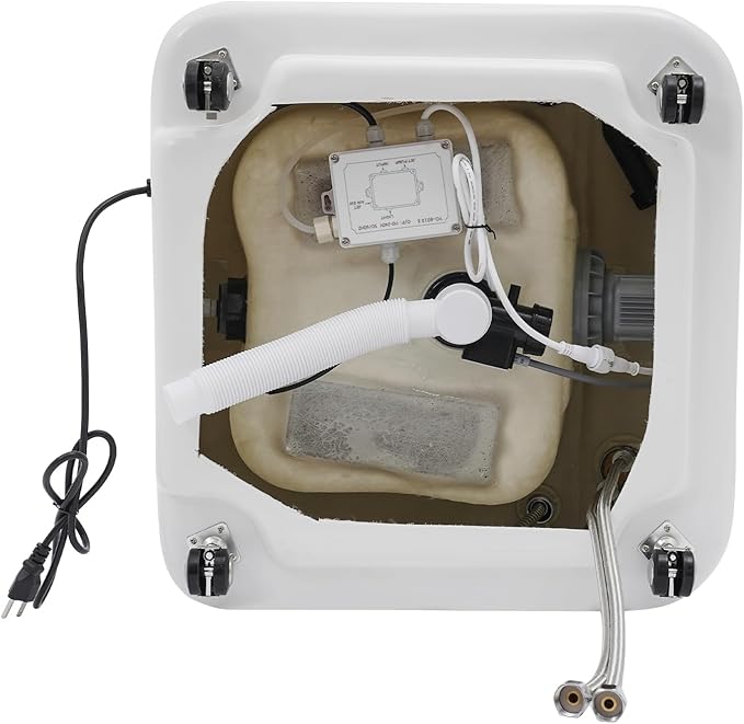 Foot Spa Tub Electric Foot Bath Pedicure Foot Spa with 7 LED Light Colors Portable Acrylic Foot Bath Massager for Relaxation and Stress Relief 110V/60Hz 22.44 * 22.44 * 18.9 inch
