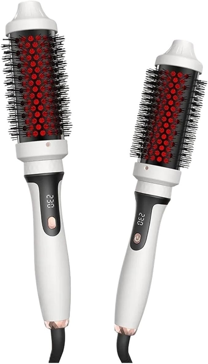 Professional Women's Infrared Thermal Brush - Ceramic Curling Iron &amp Heated Round Brush for Effortless Styling(B)