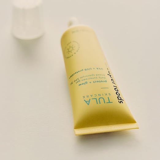 TULA Skincare Protect + Glow Daily Sunscreen SPF 30 for Dullness &amp Sun Protection with Prebiotic Extracts &amp Probiotic Superblend 1.7 FL OZ