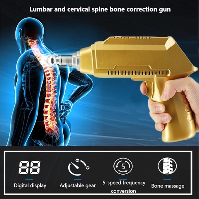 Electric Spinal Massager8 Interchangeable Massage HeadsFor Deep Tissue Back MassageFive Frequencies30 Adjustable LevelsMaximum Strength 1500 NAdjust Spinal Muscle RelaxationSilver