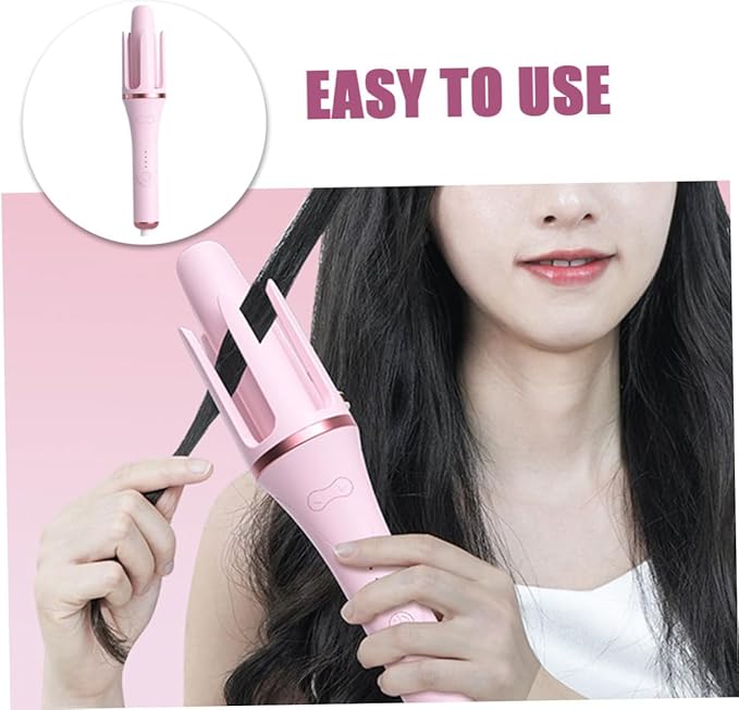 Handheld Automatic Hair Curler Temperature Fast Heating for Effortless Curls for Dry and Wet Hair Compact for Travel and Home Use