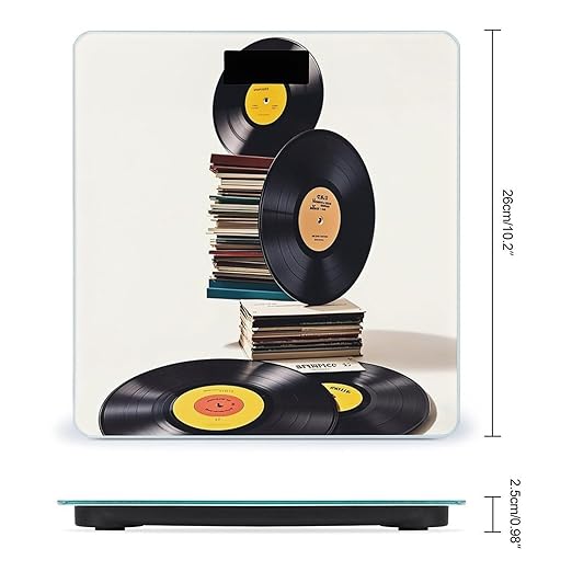 Vinyl Records and Tapes Smart Scale for Body Weight Accurate Bathroom Scale with LED Display Digital Weight Scales Weighing Machine High Precision Scales for Bath Home