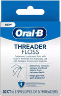 Oral-B Threader Floss 30 Count (Pack of 6)