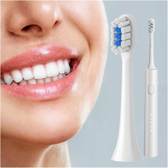 12pcs Replacement Brush Heads Compatible for T301 T302 T501 /501CSonic Electric Toothbrush Head Soft Bristle Nozzles(T301-302-BK-12Pcs)