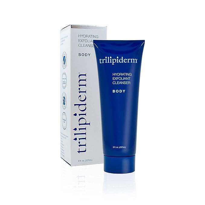 Trilipiderm Hydrating Exfoliant Cleanser – 3-in-1 Body Wash Scrub and Hydrator 8 Ounce Tube