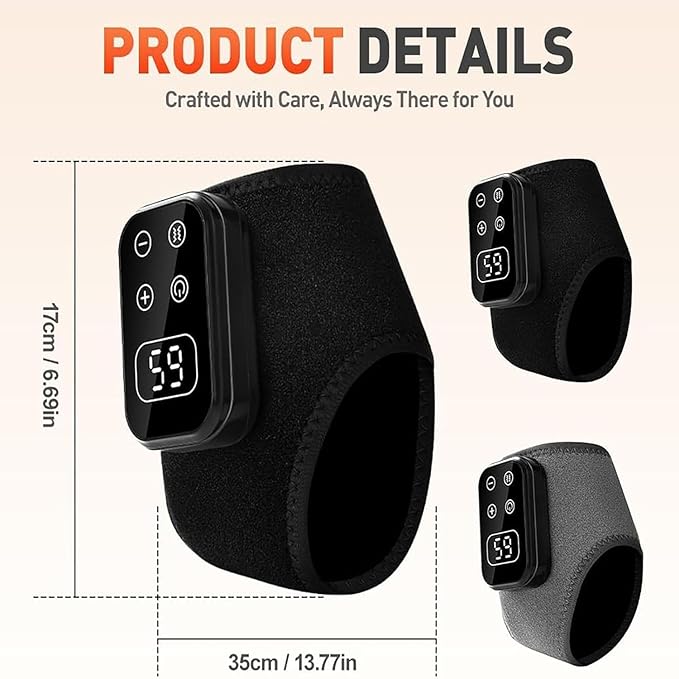 Foot Nerve Stimulator Portable Electric Massager Wrap White Battery Powered Adjustable Intensity Compression Therapy for Circulation Improvement