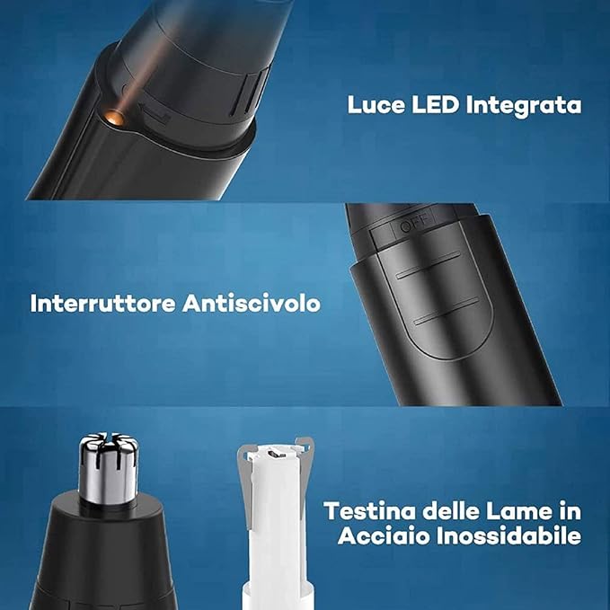 Nose Hair Trimmer Nose and Ear Hair Trimmer for Women Men Waterproof Nose Hair Remover Mute Nose Trimmer for Travel Hotel Bathroom Easy Cleansing
