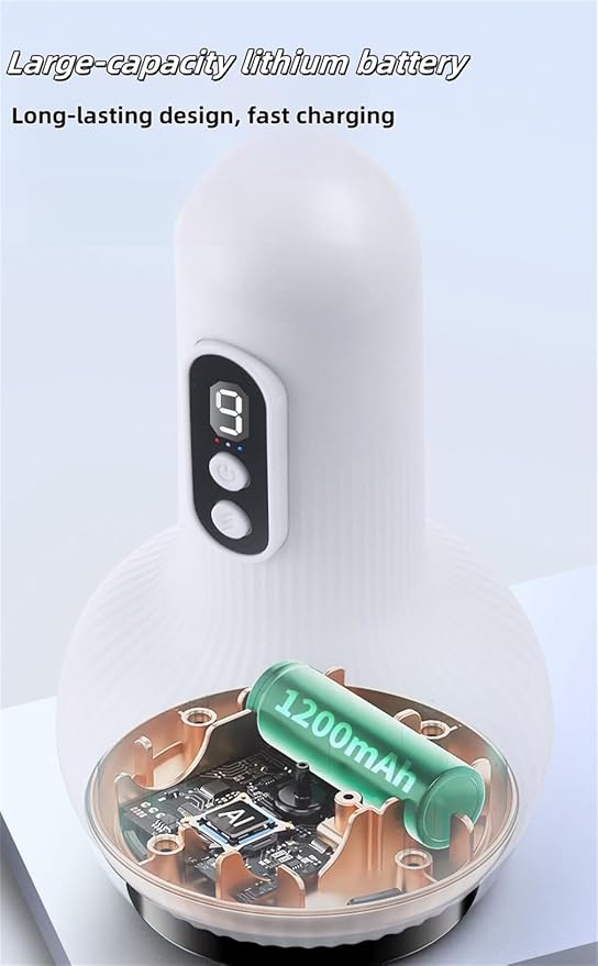 White Hand-Held Intelligent Massager Cordless Rechargeable Vibrating Massager Body Shaping Machine Massage Abdominal Belly Thighs Butt Neck for Women Men at Home