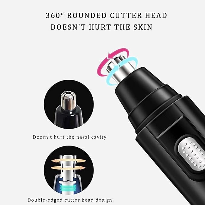 Ear and Nose Hair TrimmerUSB Rechargeable Nose Hair TrimmerProfessional Nose Hair Trimmer Clipper for Men and WomenWaterproof Dual Edge Blades for Easy Cleaning