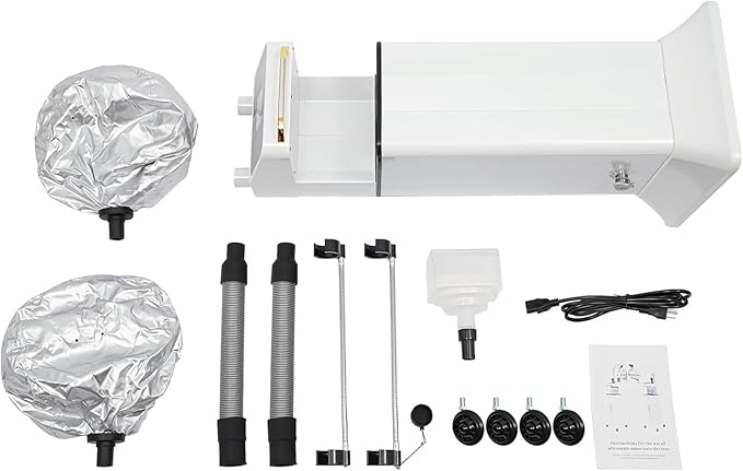 Nano Hair Steamer with Vaporizing Caps Standing Professional Micro Mist Hair Processor with Rolling Wheels(Milk)