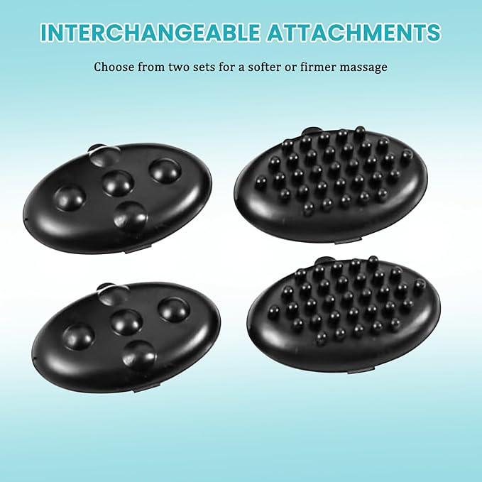 Dual Head Handheld Percussion Massager with Heat Electric Deep Tissue Back Massager for Neck Shoulder Back Leg &amp Full-Body Muscle Relief Ideal Gift for Parents