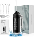 Water Dental Flosser Teeth CleanerOhyesbae 6 Modes Dental Oral IrrigatorPortable and USB Rechargeable Teeth Cleaner Picks for Home TravelIPX7 Waterproof Oral Irrigator (Black)
