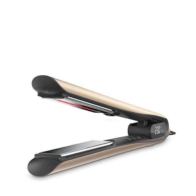 Silk’n Professional 2-in-1 Straightener and Hair Curler for Women Titanium Flat Iron with Infrared and Ion Technology for Frizz-Free Hair and no Heat Damage Smart Temperature Control 15-Sec Heat Up