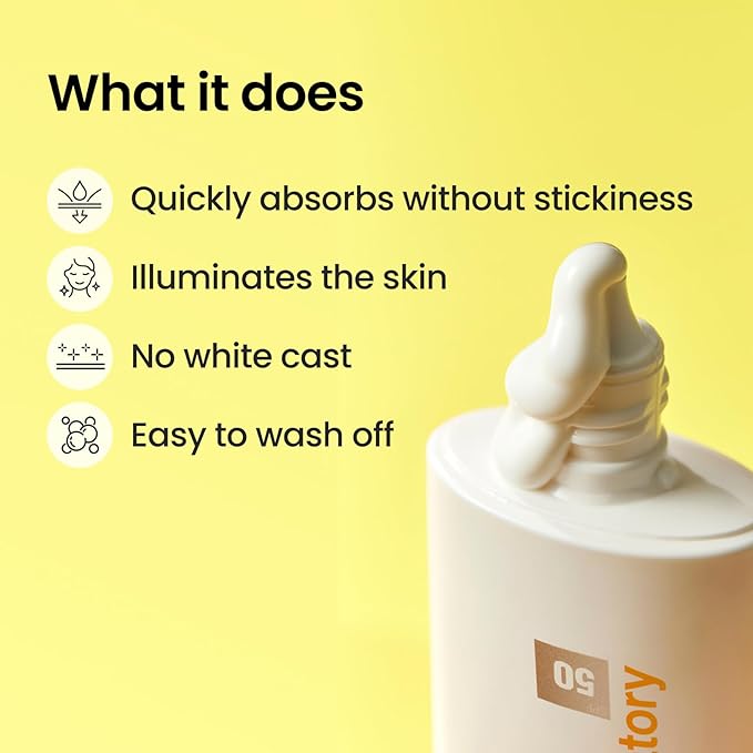 CNP Daily Milky Light Sunscreen (1.7 fl. oz.) - Broad Spectrum SPF 50 UV Protection with Niacinamide for Face &amp Body No White Cast Fast Absorbing Non-Greasy Finish Gifts for Women